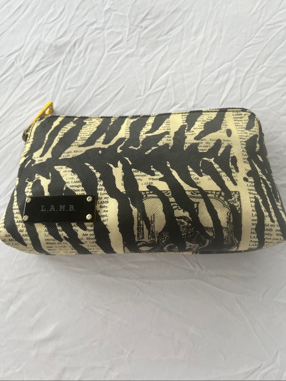 L.A.M.B Vintage Pouch Gwen Stefani featuring zebra